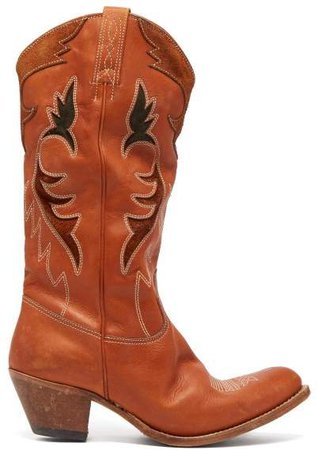 Indy Distressed Leather Calf Boots - Womens - Tan