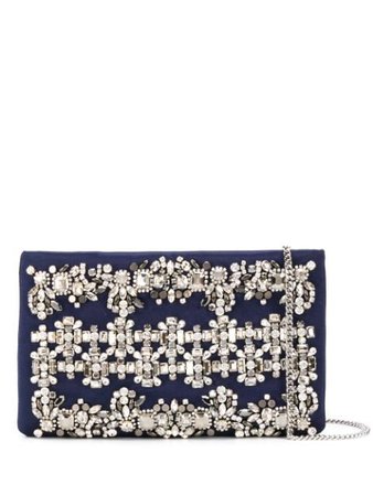 Etro Embellished Clutch Bag 1N1157631 Blue | Farfetch
