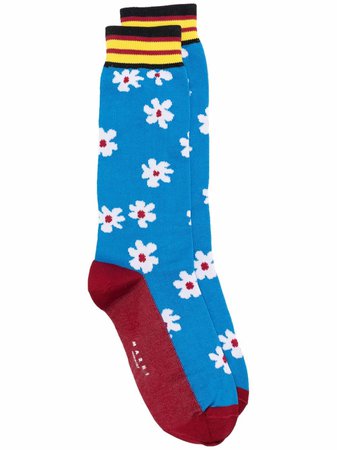 Marni colour-block Daisy Socks - Farfetch