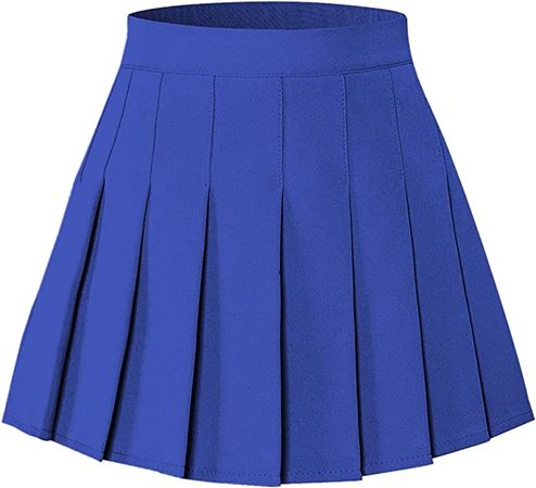Amazon.com: Girls Pleated Skirts, High Waist Skater Tennis Mini High School Uniform Cosplay Costume Halloween Skorts, Royal Blue, 2-3T = Tag 100 : Clothing, Shoes & Jewelry
