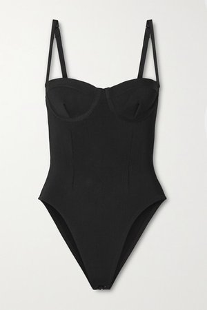 Vintage Stretch-knit Underwired Swimsuit - Black