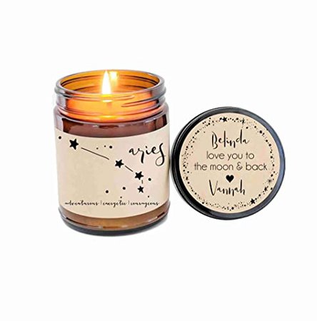 Amazon.com: Aries Zodiac Candle Zodiac Gifts Birthday Gift Birthday Candle Personalized Soy Candle Aries Gift Star Candle Star Sign Gift for Her: Handmade