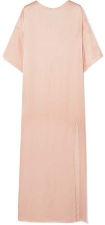 Satin Maxi Dress - Pastel pink