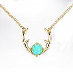 Opal Moose Antlers Necklace - 18K Gold – Vintage Country Couture