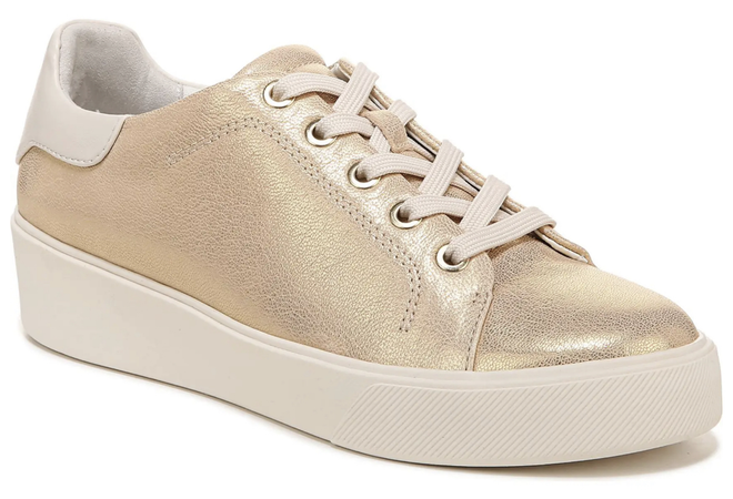 Naturalizer metallic gold sneakers