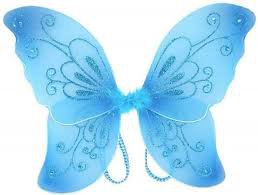 blue fairy wings costume