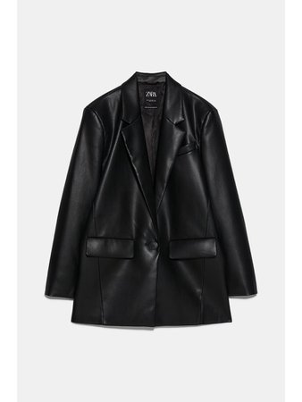 Black Leather Blazer ZARA