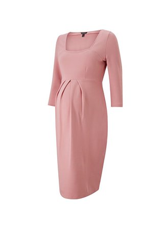 Paige Maternity Shift Dress in Pink | Isabella Oliver UK