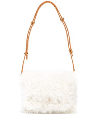 Shop Marni shearling shoulder bag with Express Delivery - FARFETCH