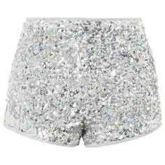 Silver sequined shorts