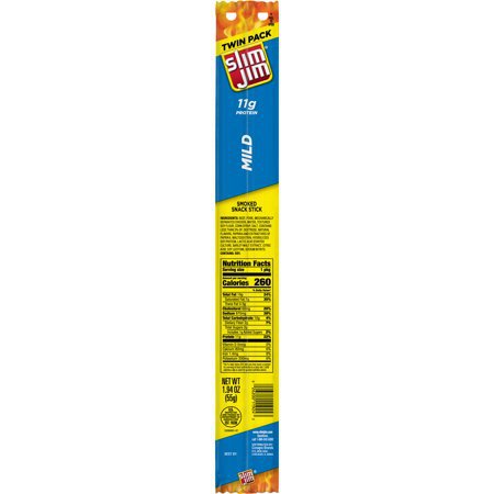 Walmart Grocery - Slim Jim Mild Giant Smoked Snack Stick Twin Pack, Smoked Meat Stick, 1.94 Oz, 1 Ct