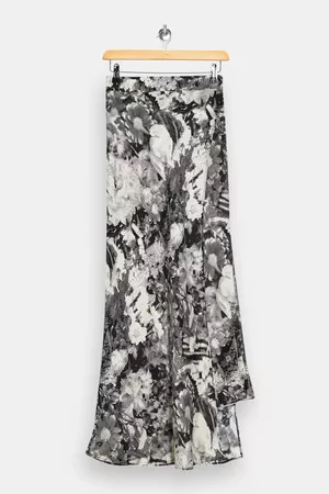**Floral Print Wrap Midi Skirt by Topshop Boutique | Topshop