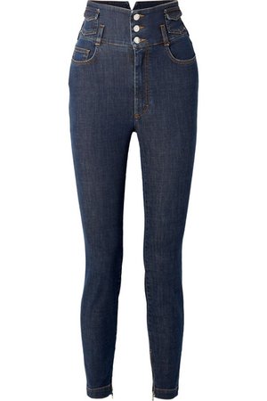 Dolce & Gabbana | Crystal-embellished high-rise straight-leg jeans | NET-A-PORTER.COM