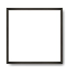 Wooden square frame transparent background Vector Image