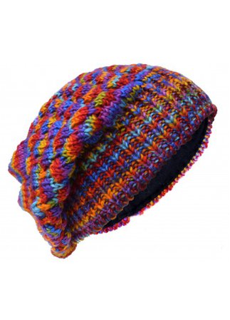 Bubbleknit Rainbow Tiedye Beanie Woolly Hat
