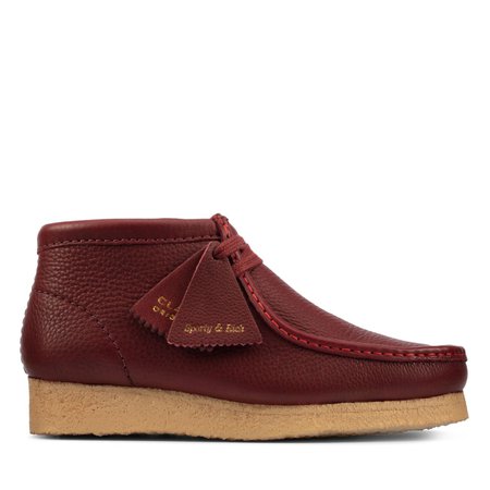 Wallabee Boot. Burgundy Leather-Womens Originals X Sporty and Rich-Clarks® Shoes Official Site | Clarks
