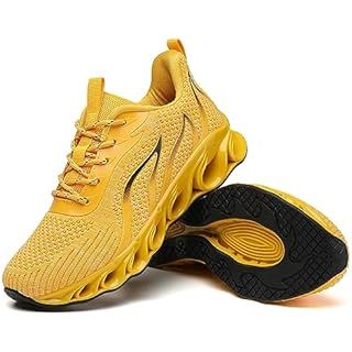 Amazon.com | FRSHANIAH Sneakers for Women Slip On Running Shoes Blade Tennis Walking Shoes Fashion Sneaker Gym Runner Trail Workout Shoes Yellow Size 8.5 | Walking