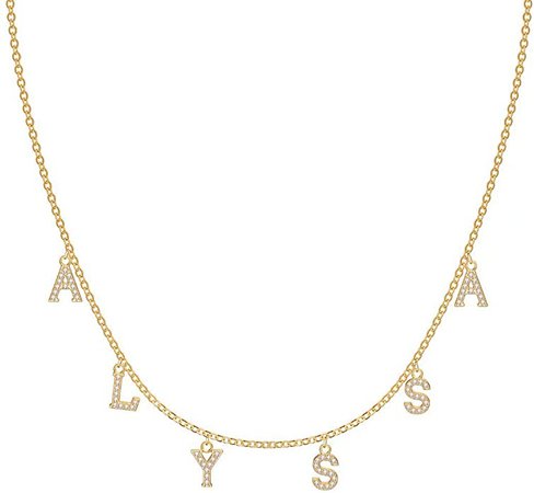 Amazon.com: IEFRICH Alyssa Necklace, Custom Name Necklace Personalized 14K Gold Plated Cubic Zirconia Dainty Alyssa Necklace Customized Jewelry Personalized Gifts for Women Teen Girls Friend Birthday: Jewelry