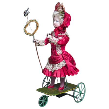 13"(33 cm.) Wonderful Antique French All original Mechanical Toy by : RespectfulBear | Ruby Lane