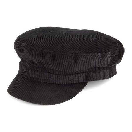 Failsworth Hats Mariner Corduroy Fiddler Cap - Black