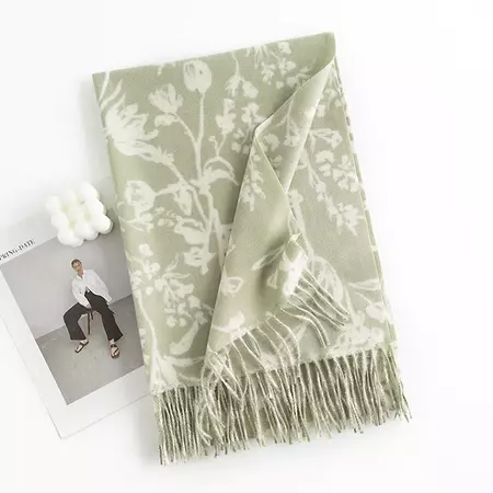 Artificial Cashmere Scarf Wholesale Cream Sweet Girl Style Scarf Shawl