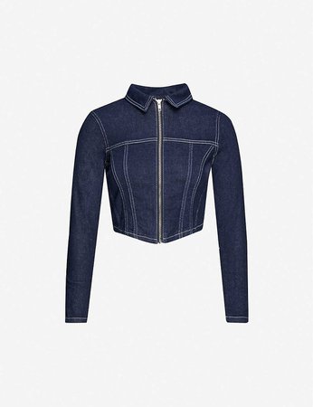 TOPSHOP - Cropped stretch-denim jacket | Selfridges.com
