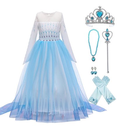 Disney Queen Elsa Frozen costume with accessories