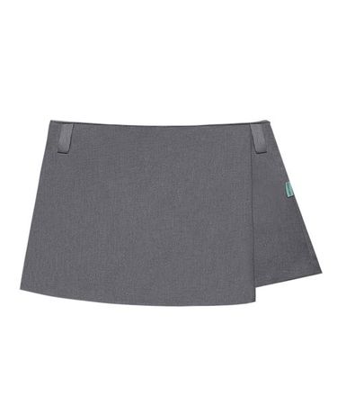 INSTANTFUNK Wrap Mini Pants Skirt - Grey - | Musinsa Store