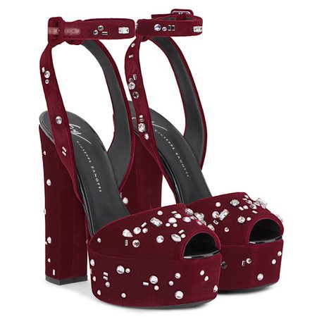*clipped by @luci-her* THE DAZZLING BETTY - Sandals - Burgundy | Giuseppe Zanotti ® Outlet US