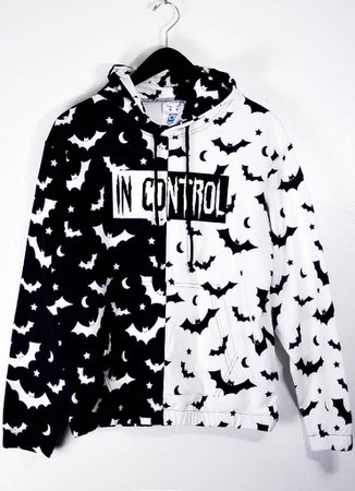 In Control Bat Pattern Sweatshirt Hoodie – In Control Clothing