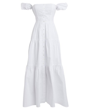 STAUD | Elio Off-The-Shoulder Cotton Dress | INTERMIX®
