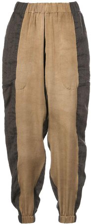 two tone track trousers