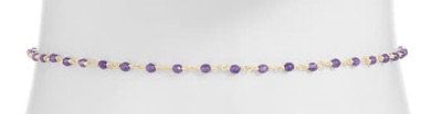 gold / purple choker necklace