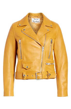 Acne Studios Leather Moto Jacket | Nordstrom