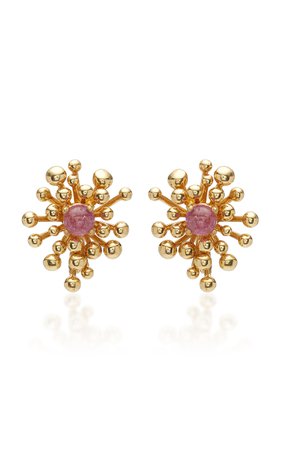 Nocturne 18K Gold Pink Sapphire Earrings by VRAM | Moda Operandi