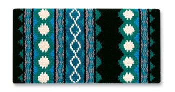 Mayatex Riverland Wrap Wool Saddle Blanket - Blue