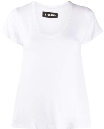 Styland V-neck relaxed-fit T-shirt