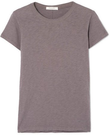 The Tee Slub Pima Cotton-jersey T-shirt - Gray