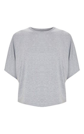 Basic Grey Jersey Batwing T Shirt | Tops | PrettyLittleThing USA