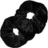 Amazon.com : Set of 2 Solid Scrunchies - White : Beauty