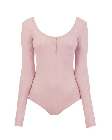 pink Henley body suit