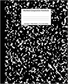 Amazon.com: Marbled Composition Notebook: Black Marble Wide Ruled Paper Subject Book (School Essentials): 9781989387474: Young Dreamers Press: Books