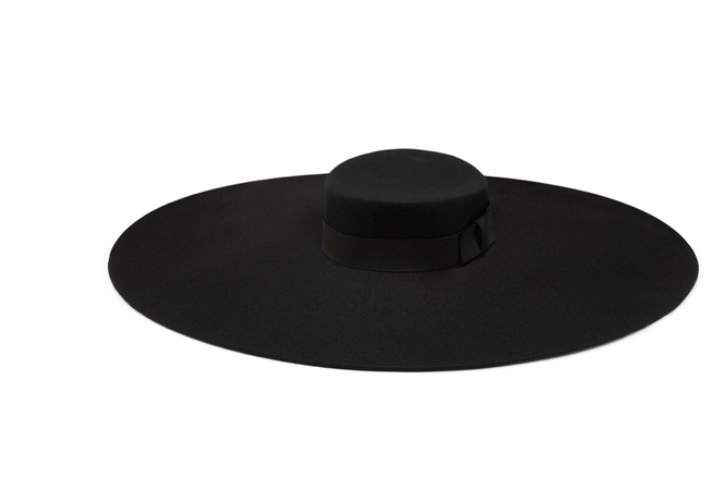 black derby hat black wide brim hat black hat
