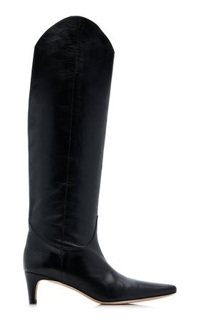 Wally Tall Leather Western Boots By Staud | Moda Operandi