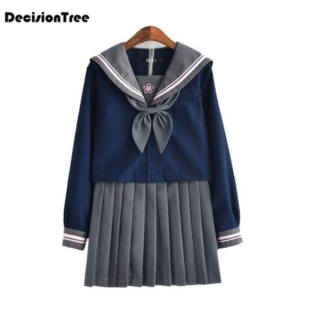 2019 summer jk uniform japanese navy cosplay school uniforms preppy cute girls sailor suit sets students bow tie pleated skirt-in School Uniforms from Novelty & Special Use on Aliexpress.com | Alibaba Group