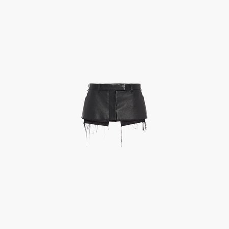 Nappa leather miniskirt Black | Miu Miu