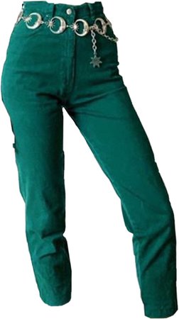 green pants moon belt