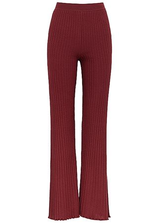 M Missoni Burgundy textured-knit trousers - Harvey Nichols