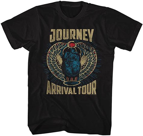 Amazon.com: Journey Arrival Tour Album Guitar Cover Rock Band Adult T-Shirt Tee Black: Clothing