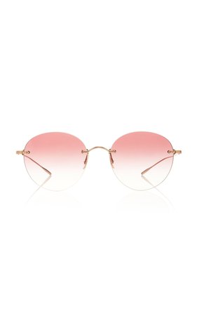 Oliver Peoples Coleina Square-Frame Metal Sunglasses